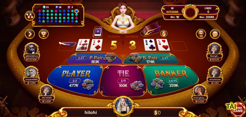 Cách chơi baccarat chọn tỷ lệ cược theo cửa nhà cái 