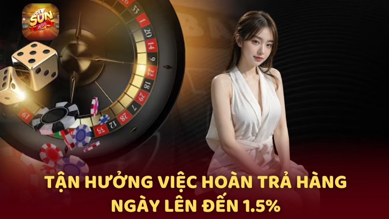 Tận hưởng việc hoàn trả hàng ngày lên đến 1.5%